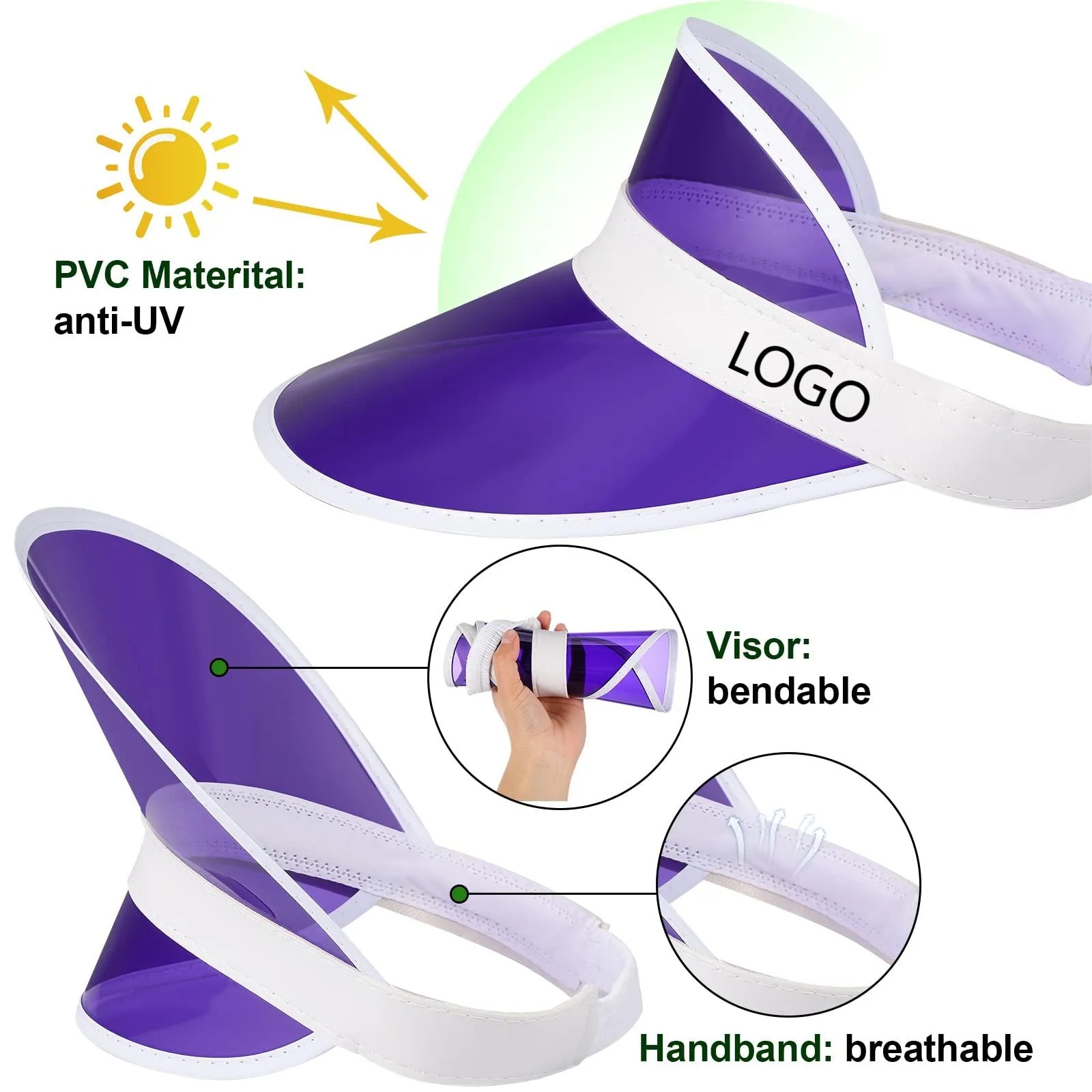 Summer PVC Sun Visor Hat 5