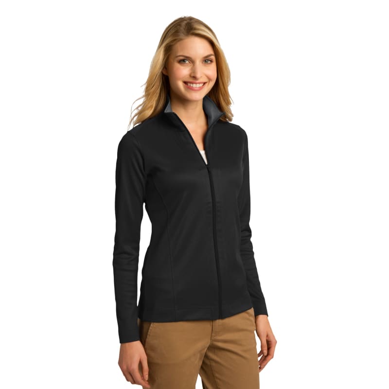 Port Authority Women's Vertical Texture Full-Zip Jacket. 8