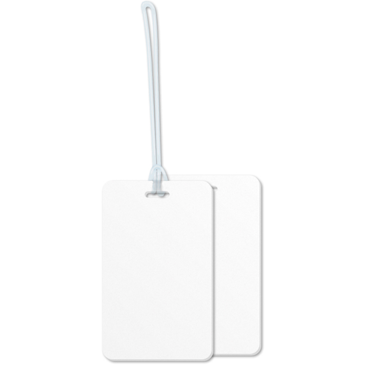 Write-On Luggage Tags .020 Plastic 2.75"x4.5" in Full Colour with 6" Loop