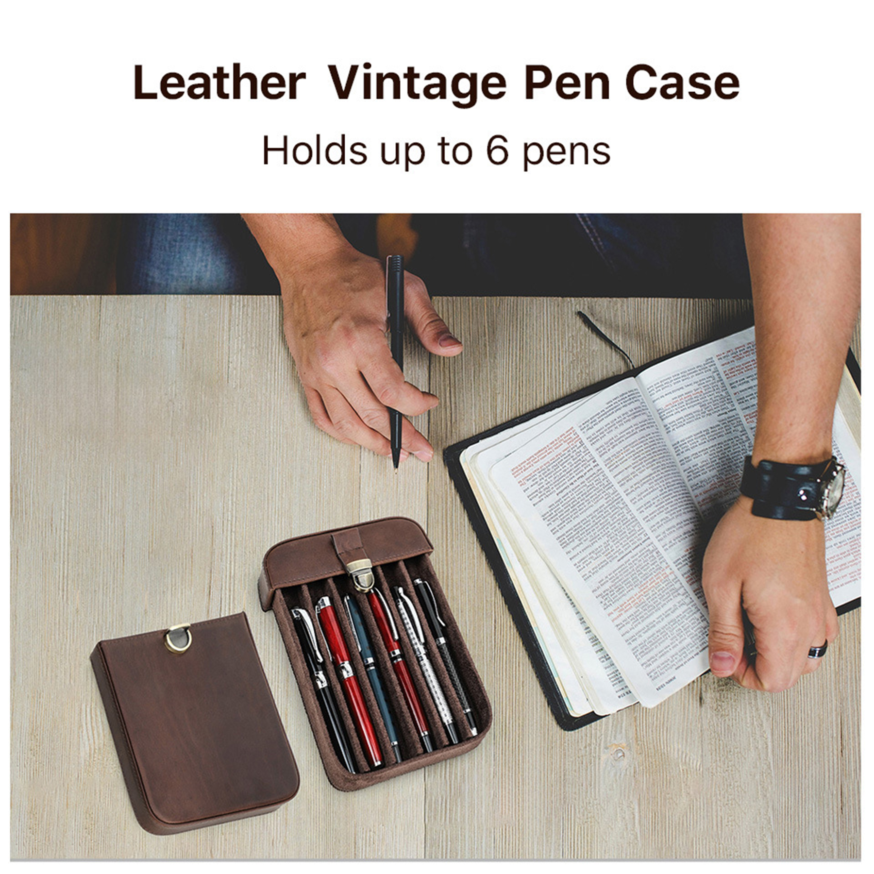 6-Cigar Genuine Leather Humidor 5