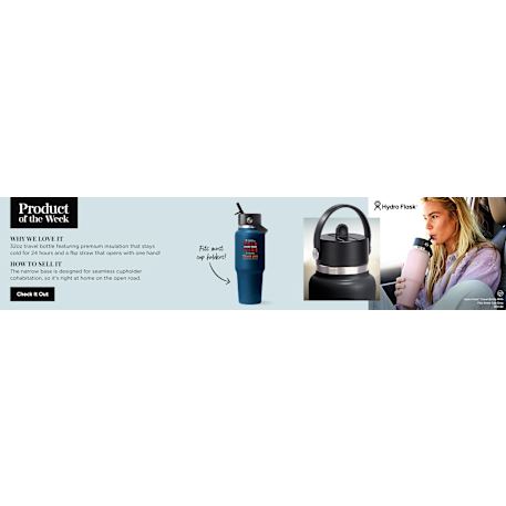 Hydro Flask® Travel Bottle w/ Flex Straw Cap 32oz 178