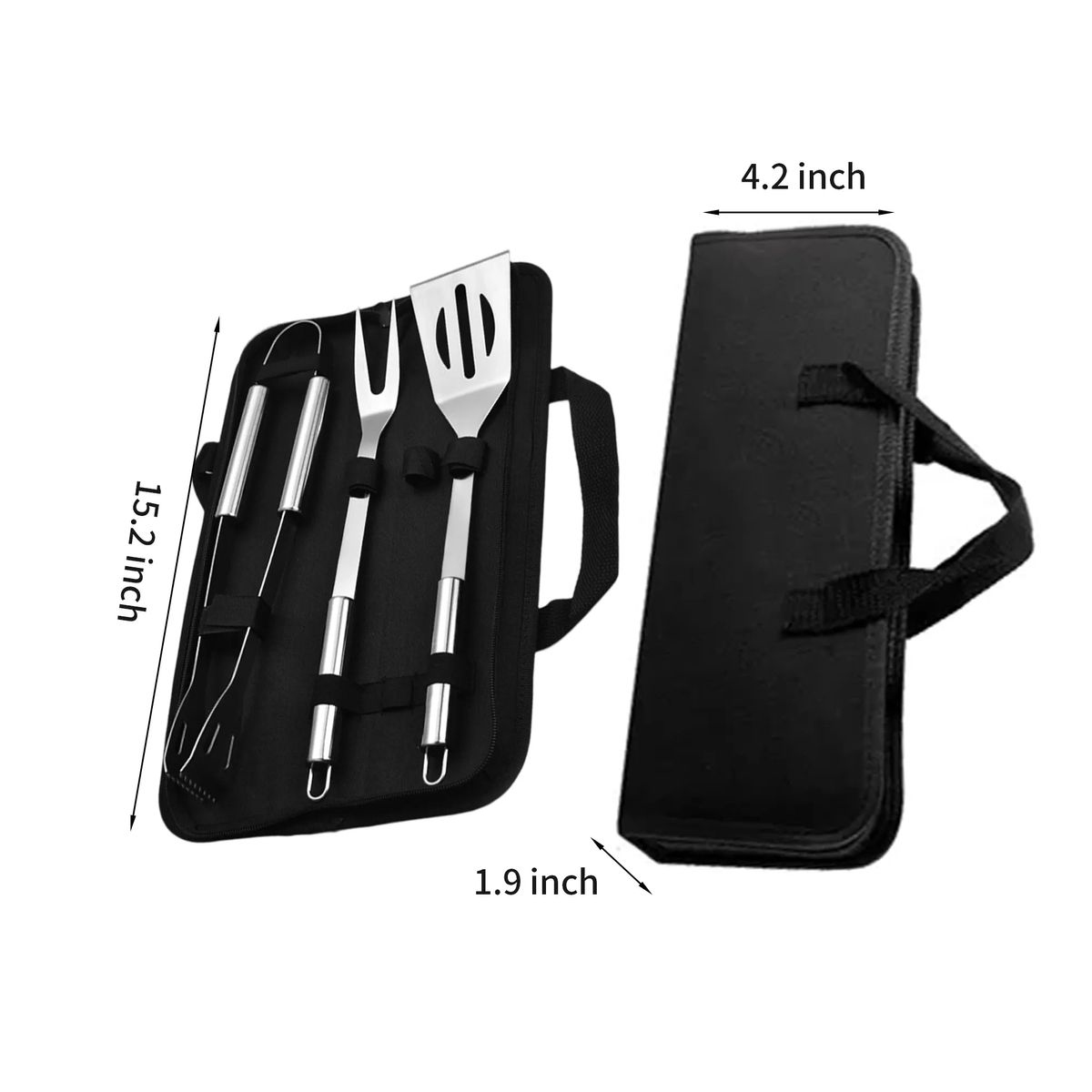 Portable BBQ Utensil Kit with Ergonomic Handles 3