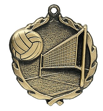 Volleyball Wreath Medal, 1 3/4" 1