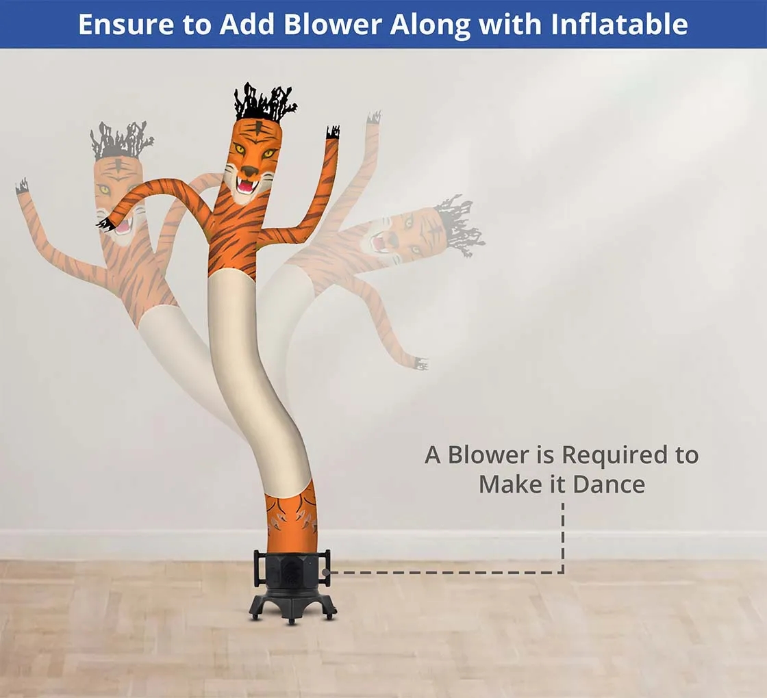 Tiger Inflatable Tube Man Mascot with Blower 6
