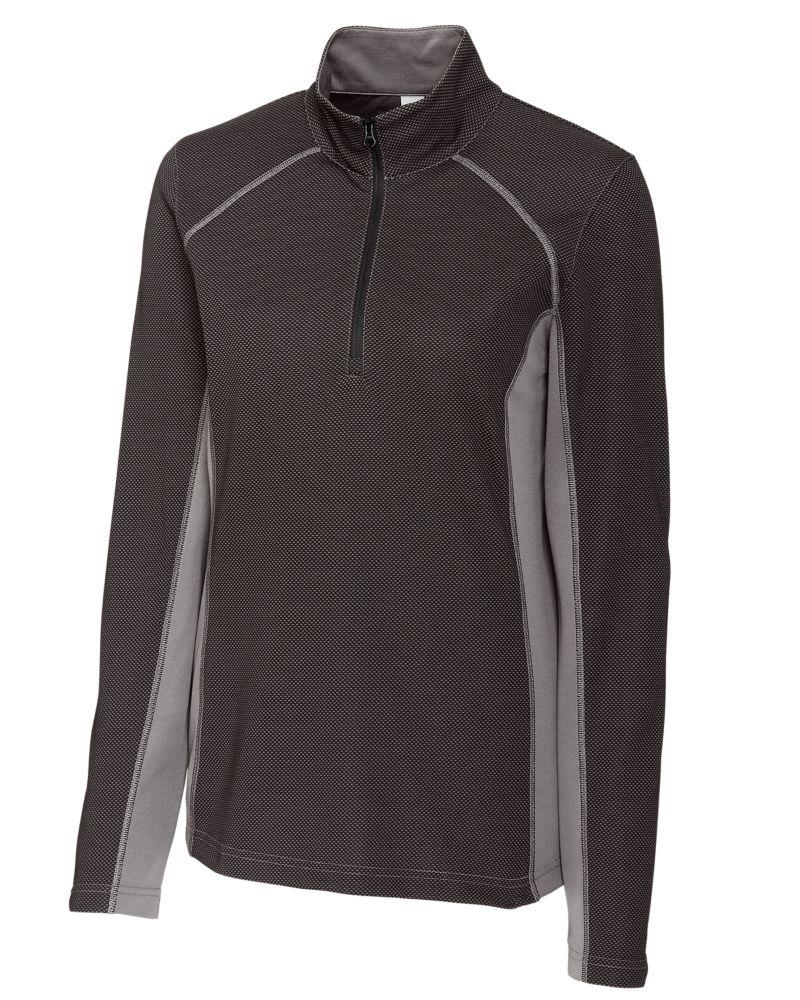 Ice Pique Colorblock Womens Half Zip Tech Pullover