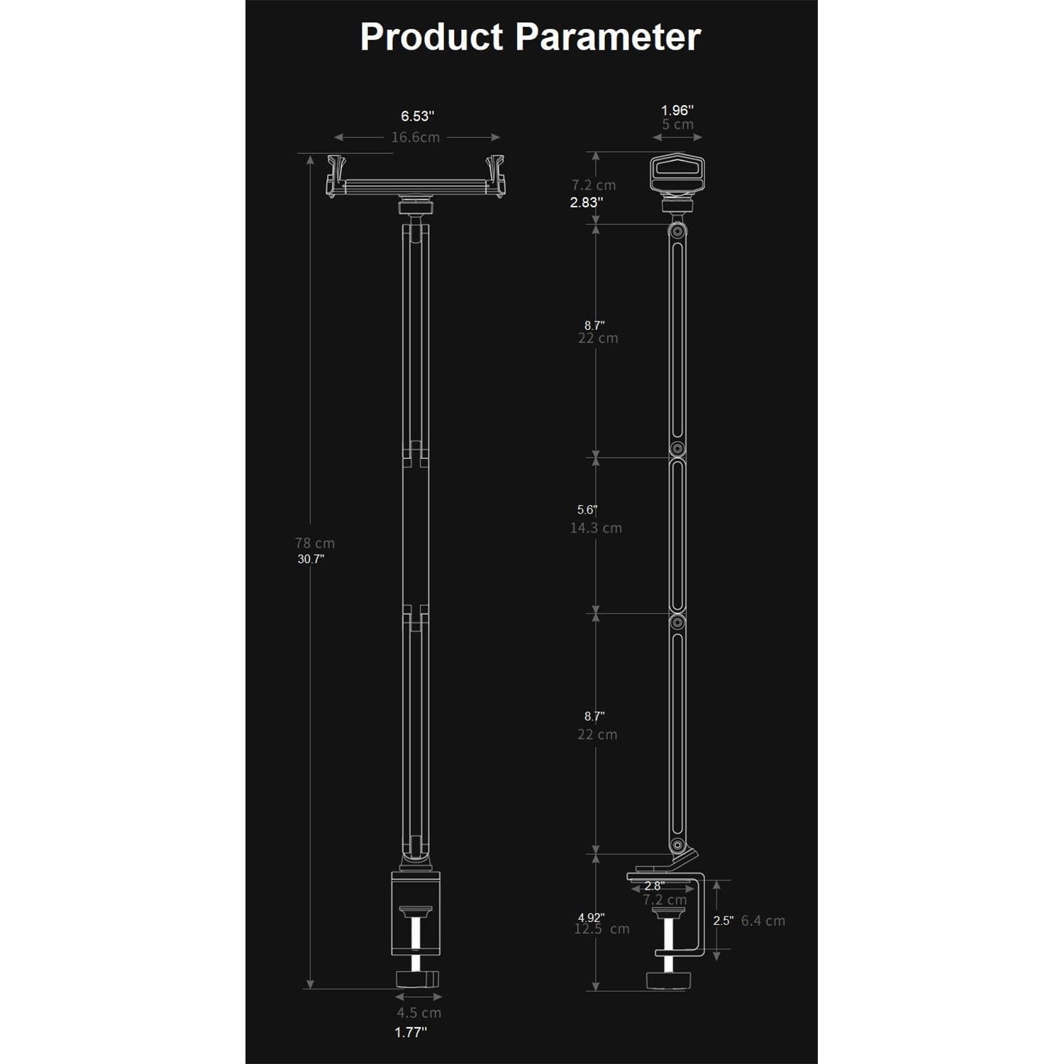 2in1 Tablet Holder for Desk Bed Cabinet 14