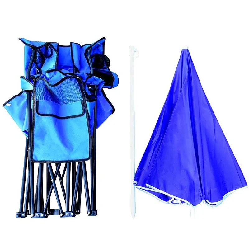 Outdoor Folding Double Chair w/ Umbrella 6