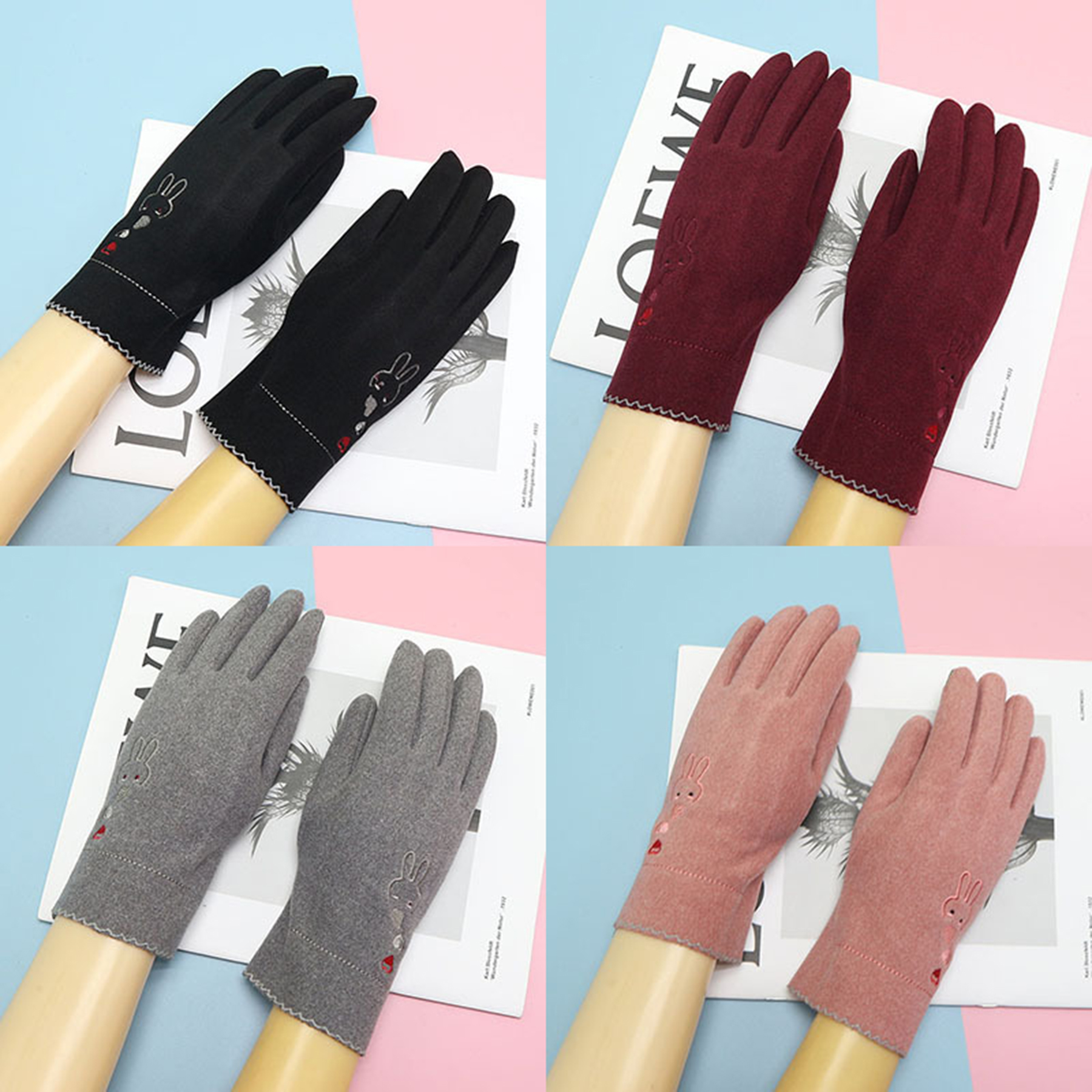 Fabric Soft Women Gloves 2