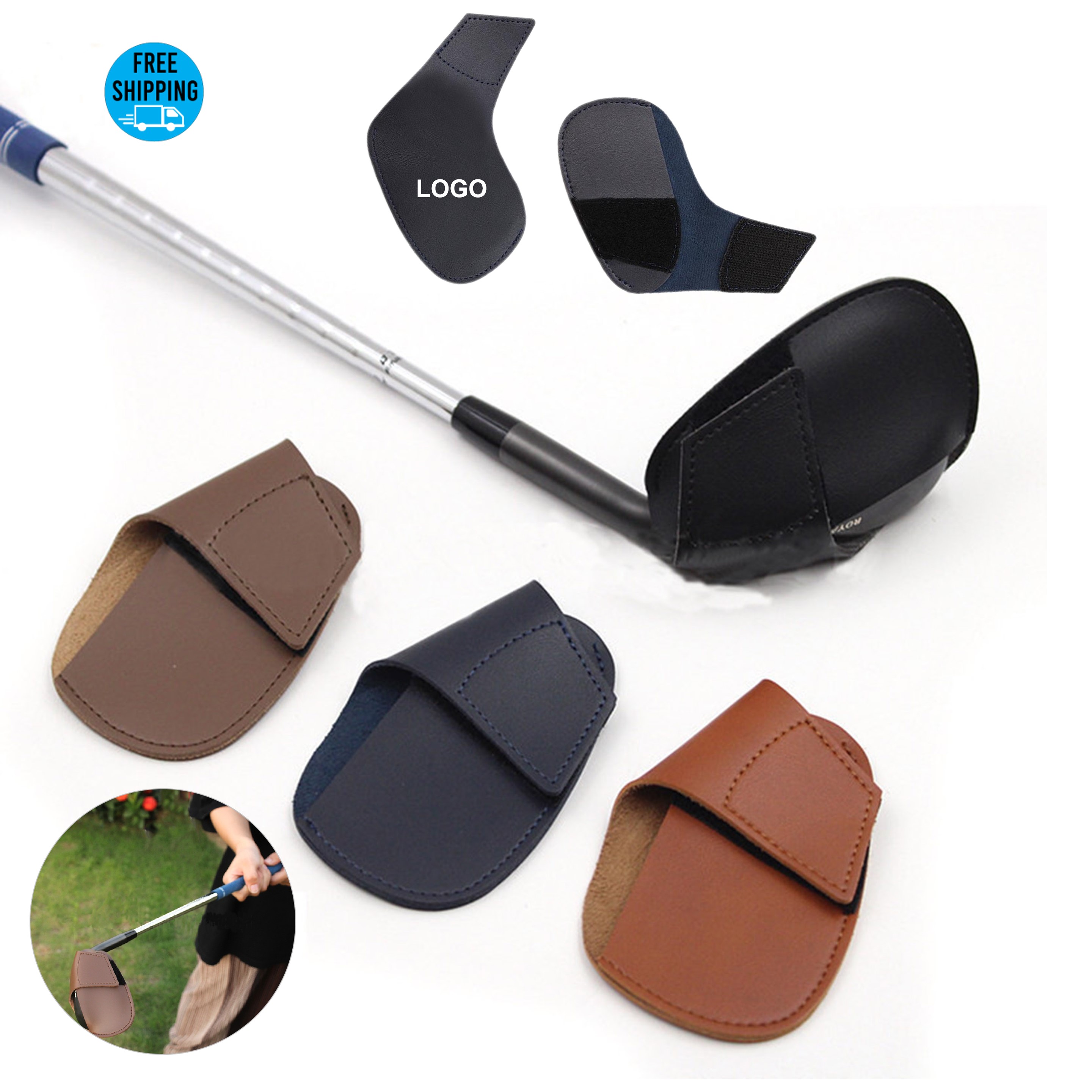 Leather Golf Iron Headcovers 6