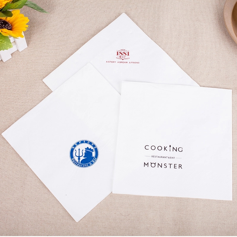 Custom Disposable 2-Ply White Dinner Napkins 3