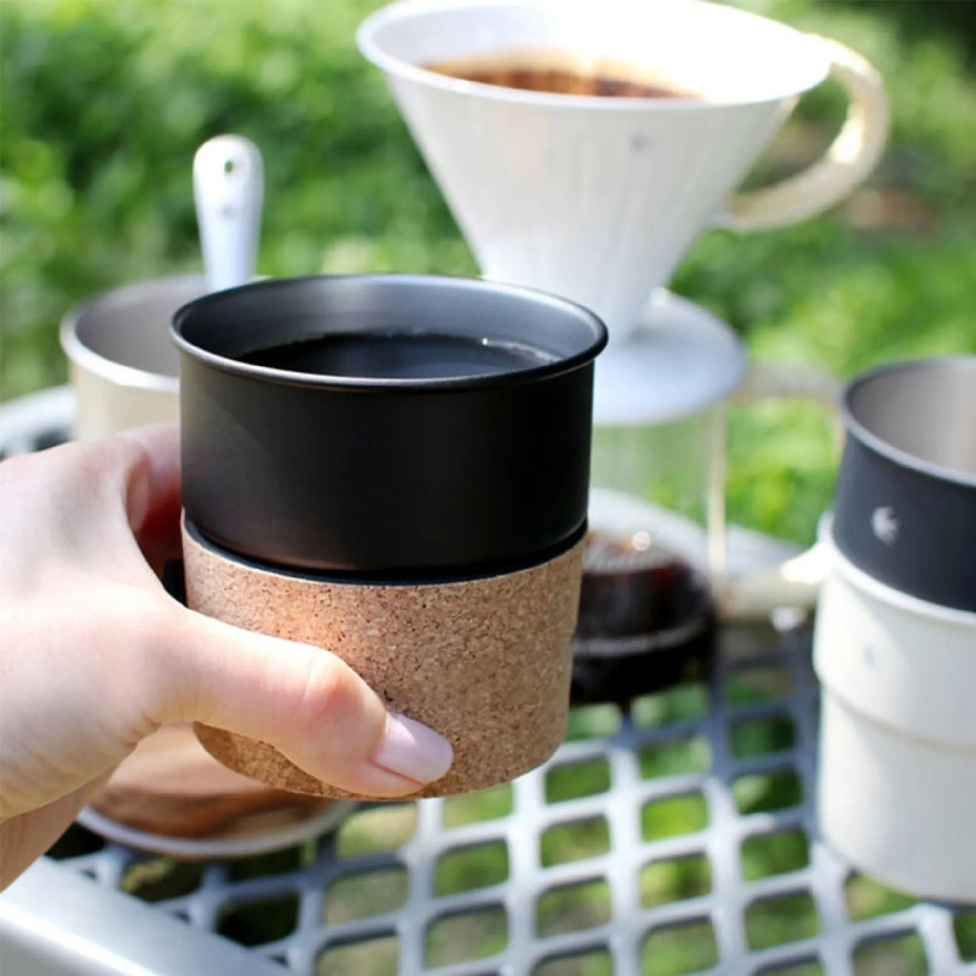 Foldable Cork Leather Cup Sleeve 4