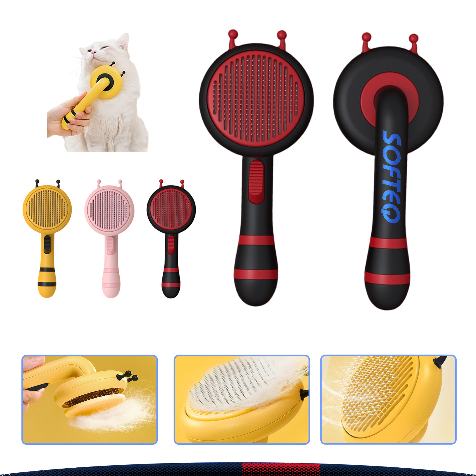 Honeybee Pet Grooming Brush 3