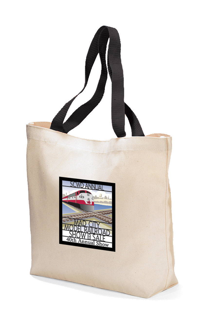 Colored Handle Tote, custom tote bag with logo imprint 3