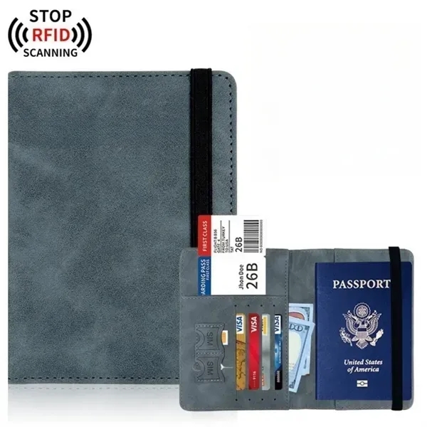 RFID-Blocking Passport Cover with Faux Leather Travel Wallet 11