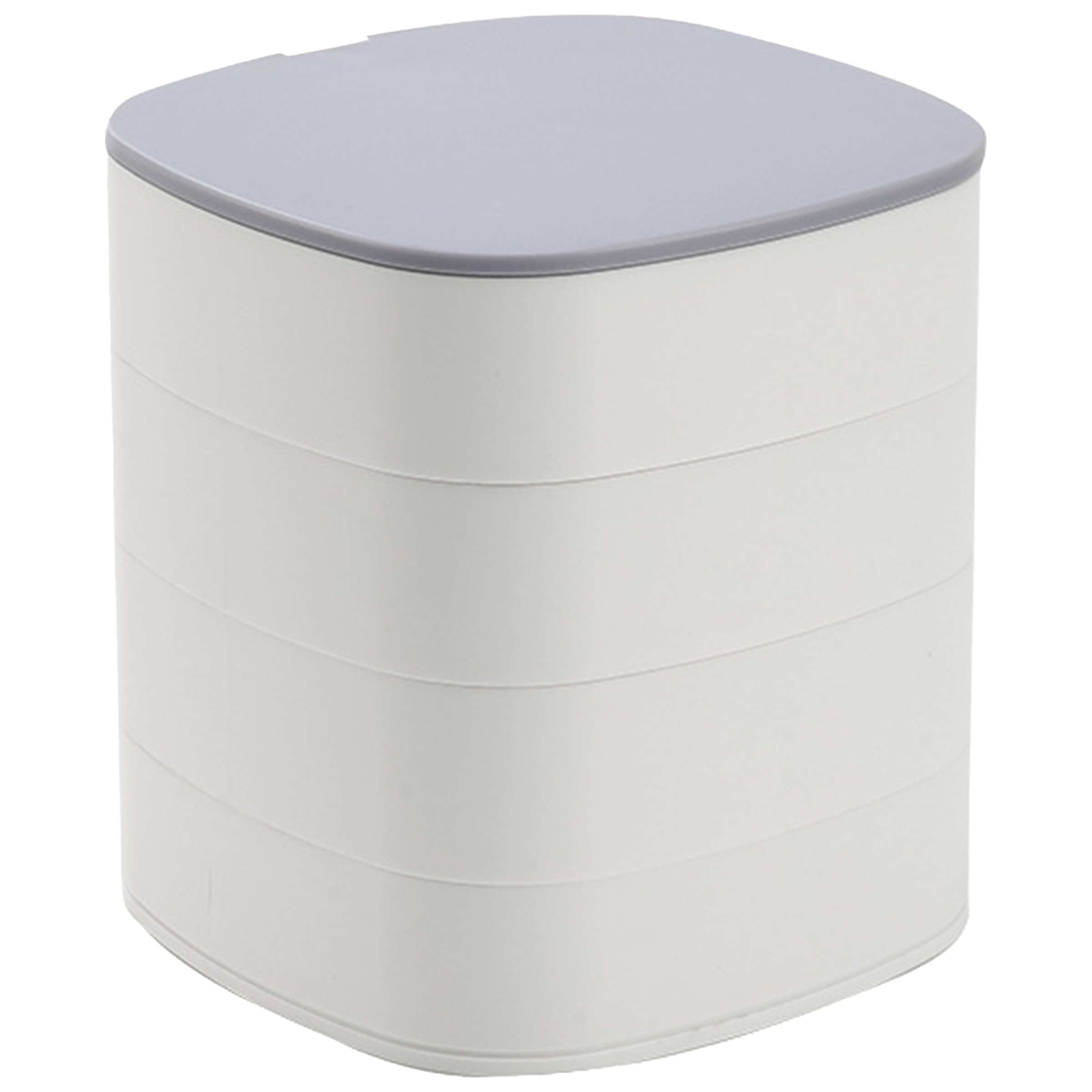 Plastic Large Capacity Rotating Jewelry Box 3