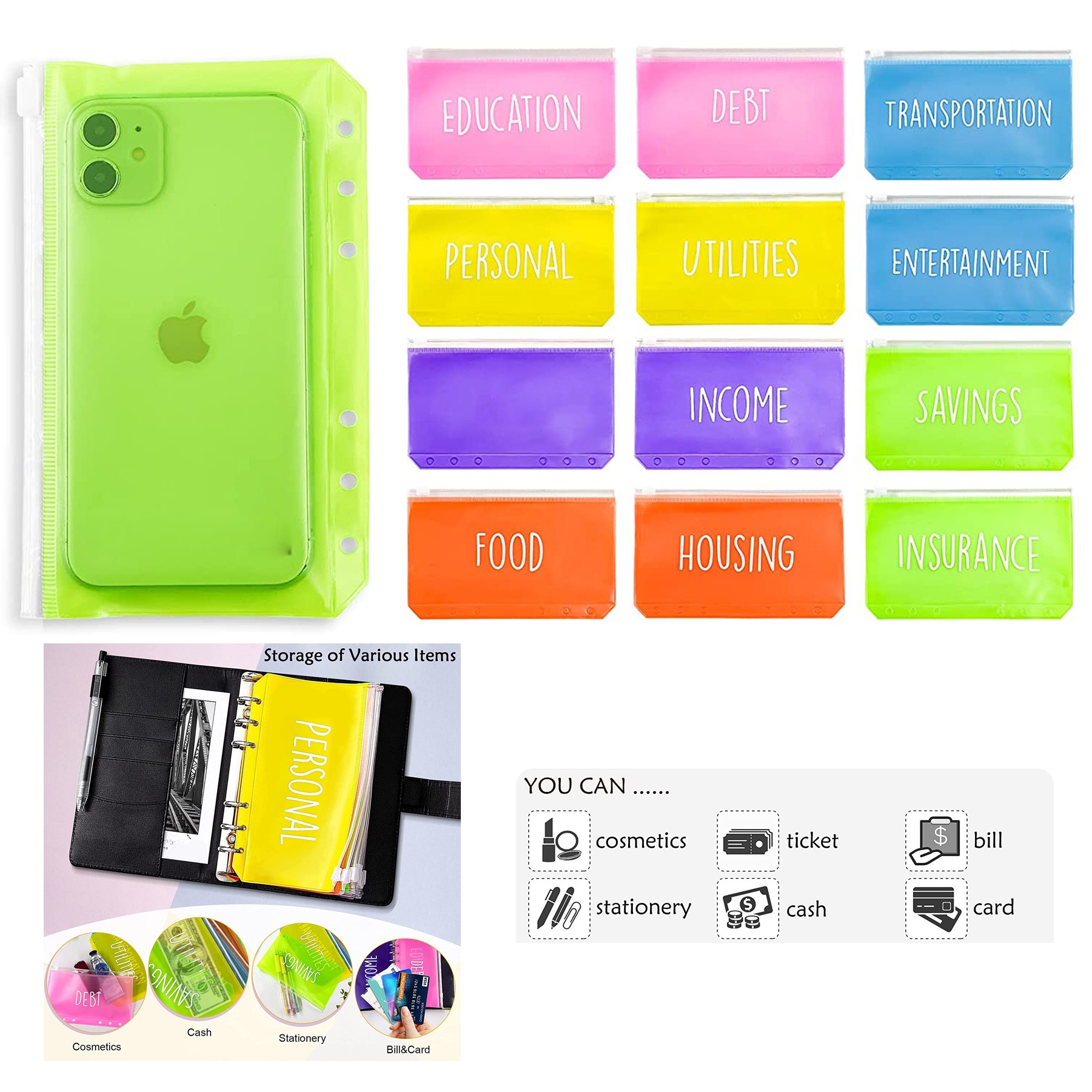 Binder Pockets for A6 Budget Binder 2