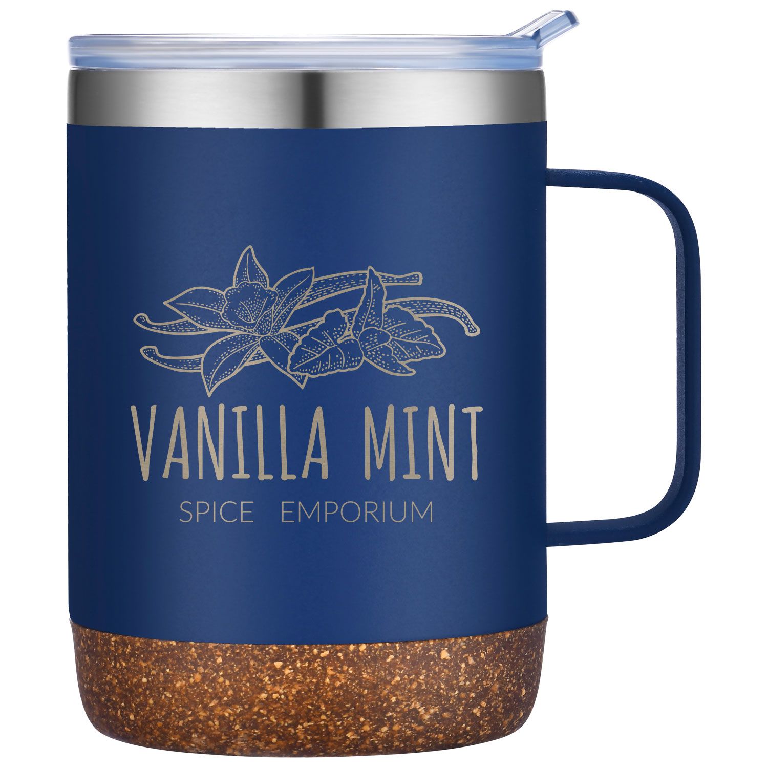 SARATOGA POWDER COATED CORK BOTTOM MUG 12 OZ 12