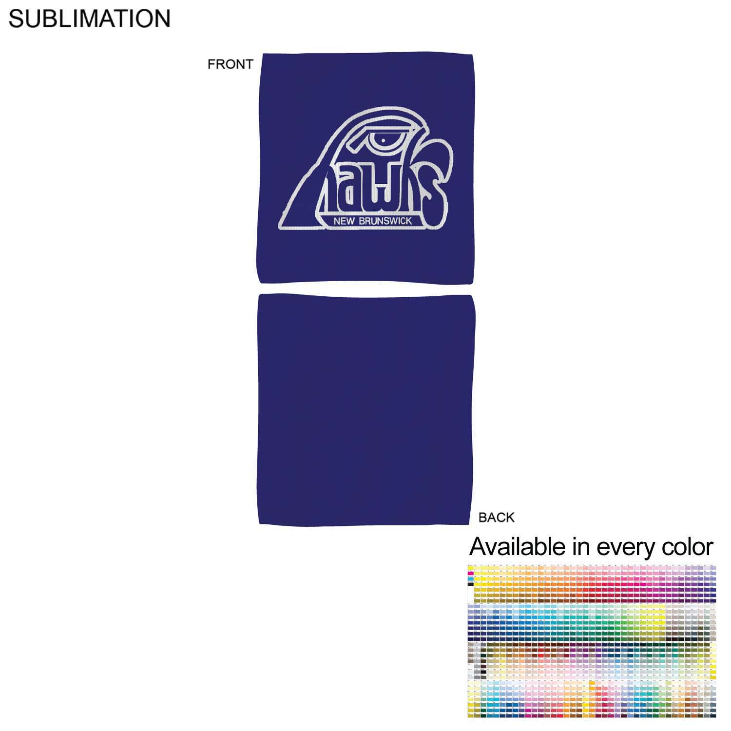 Colored Microfiber Dri-Lite Terry Fan, Cheering, Skate Towel, 12x12 Sublimated Edge to Edge 2 sides 5