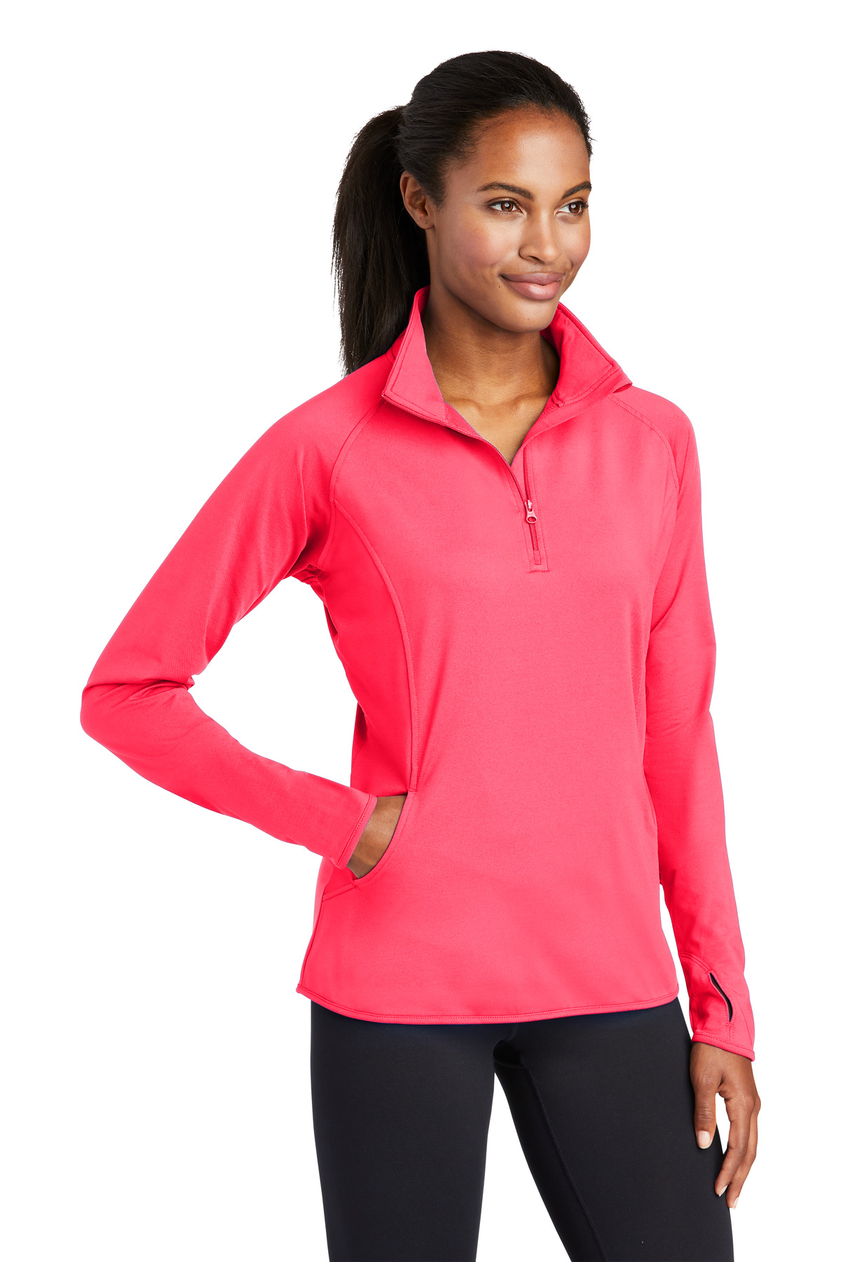 Sport-Tek® Women's Sport-Wick Stretch 1/4-Zip Pullover 70