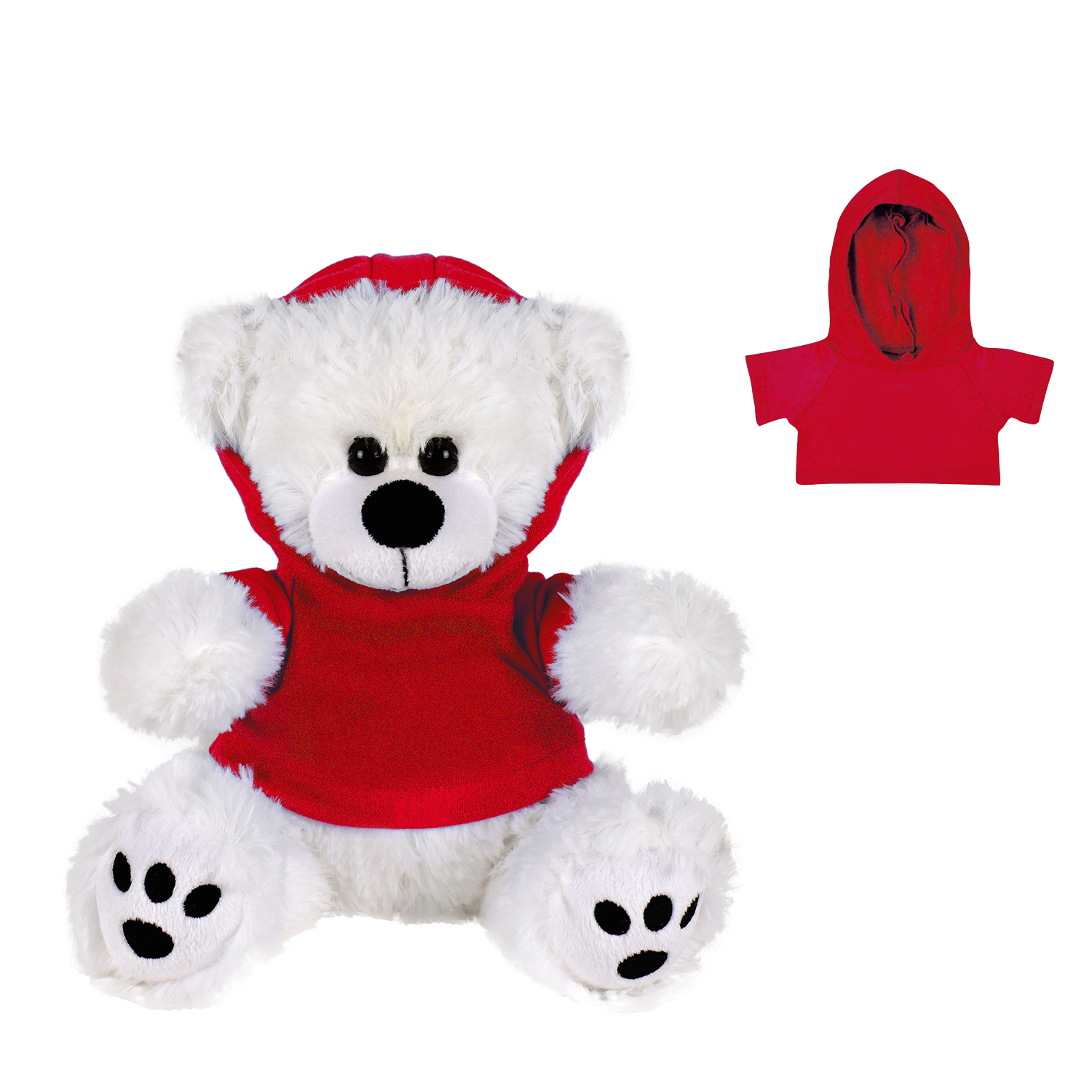 Plush Bear w/ Embroidered Paws and Hoodie 19