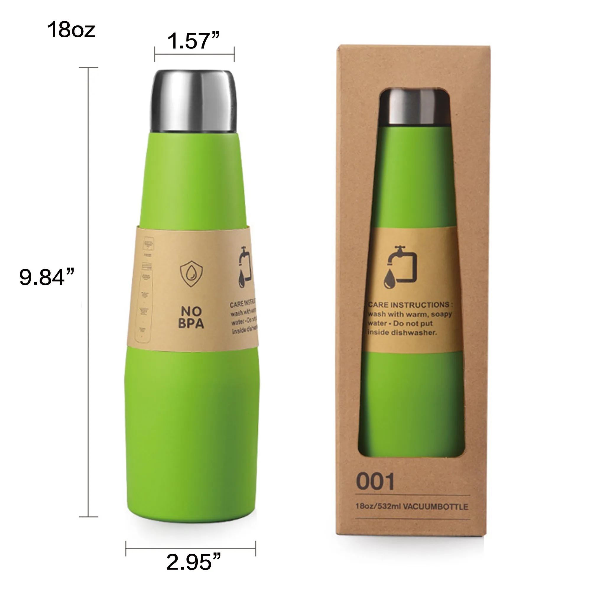 18oz 304 Stainless Steel Vacuum Insulated Water Bottle 4