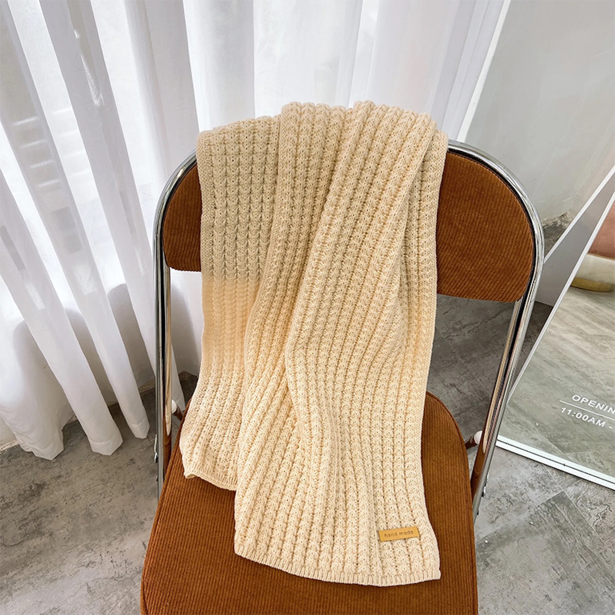 MOQ50 Thick Knit Unisex Scarf 2