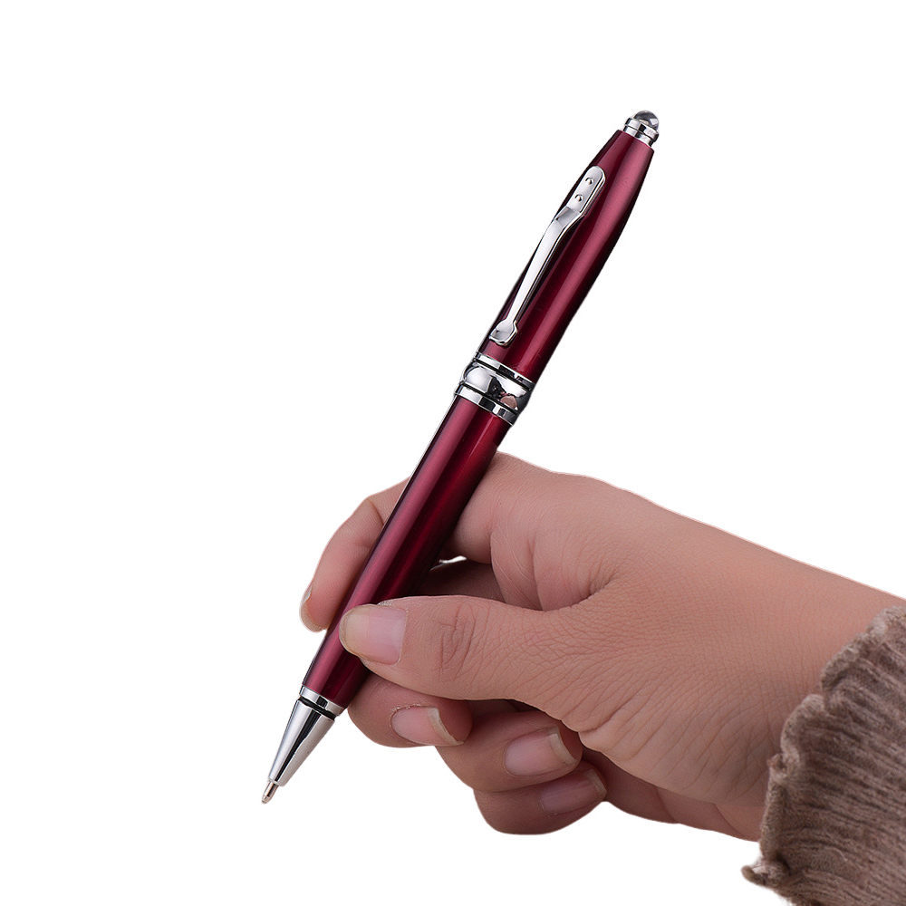 5 3/8 " Metal Ballpoint Pen with LED Light