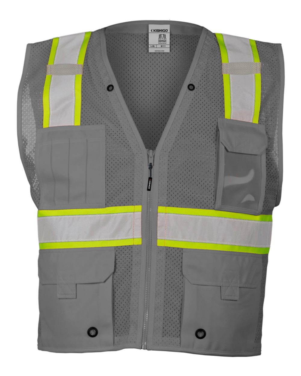 Unisex EV Series® Enhanced Visibility Multi-Pocket Mesh Vest - B100-111 35