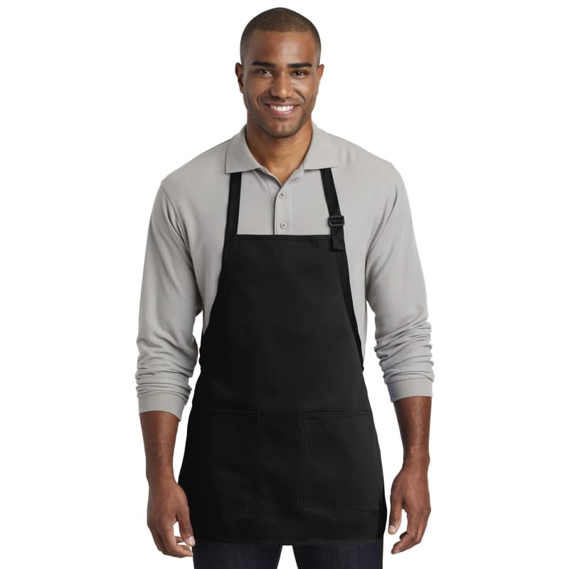 Port Authority Medium-Length Two-Pocket Bib Apron. 2