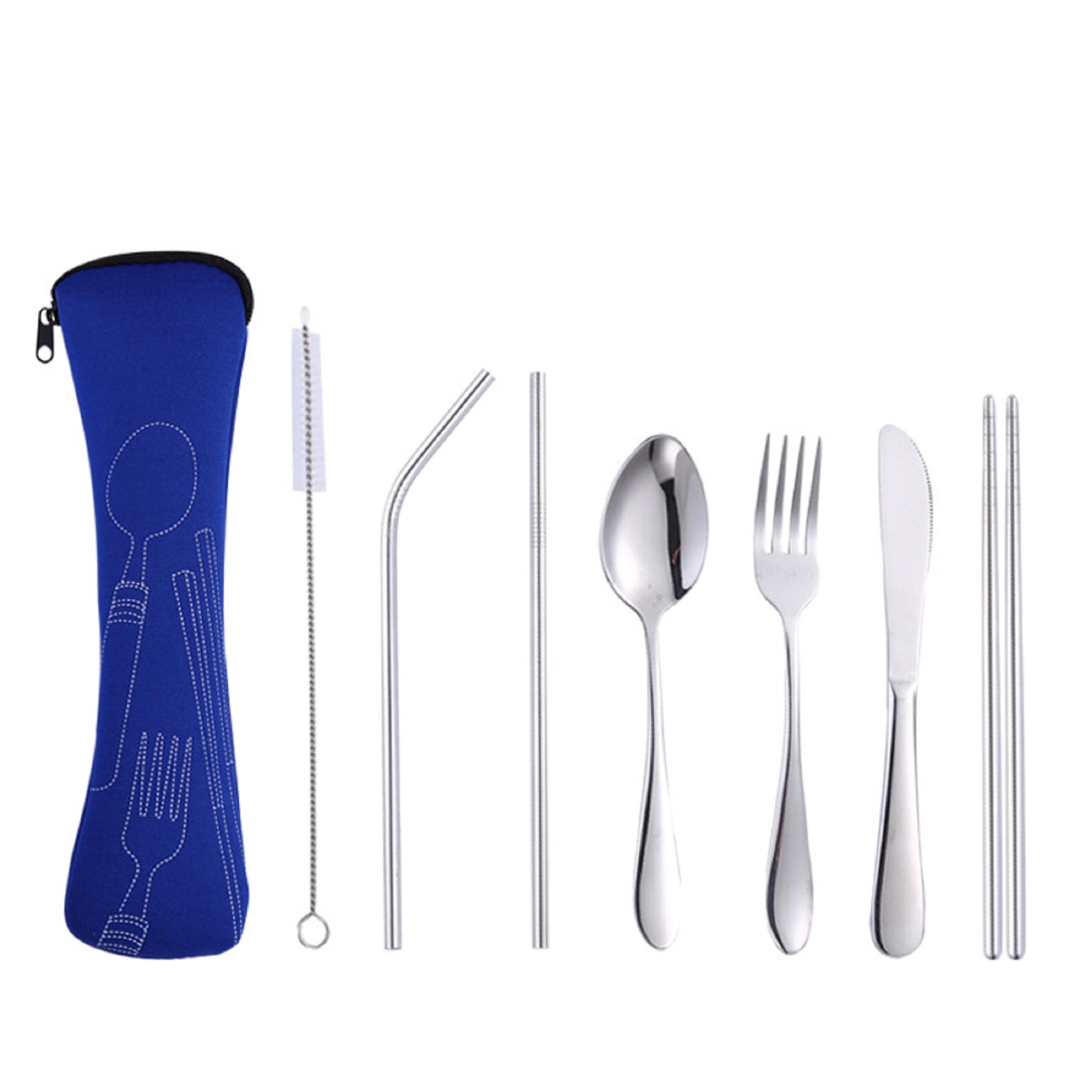 Stainless Steel Cutlery 7 Piece Set with Neoprene Bag 10