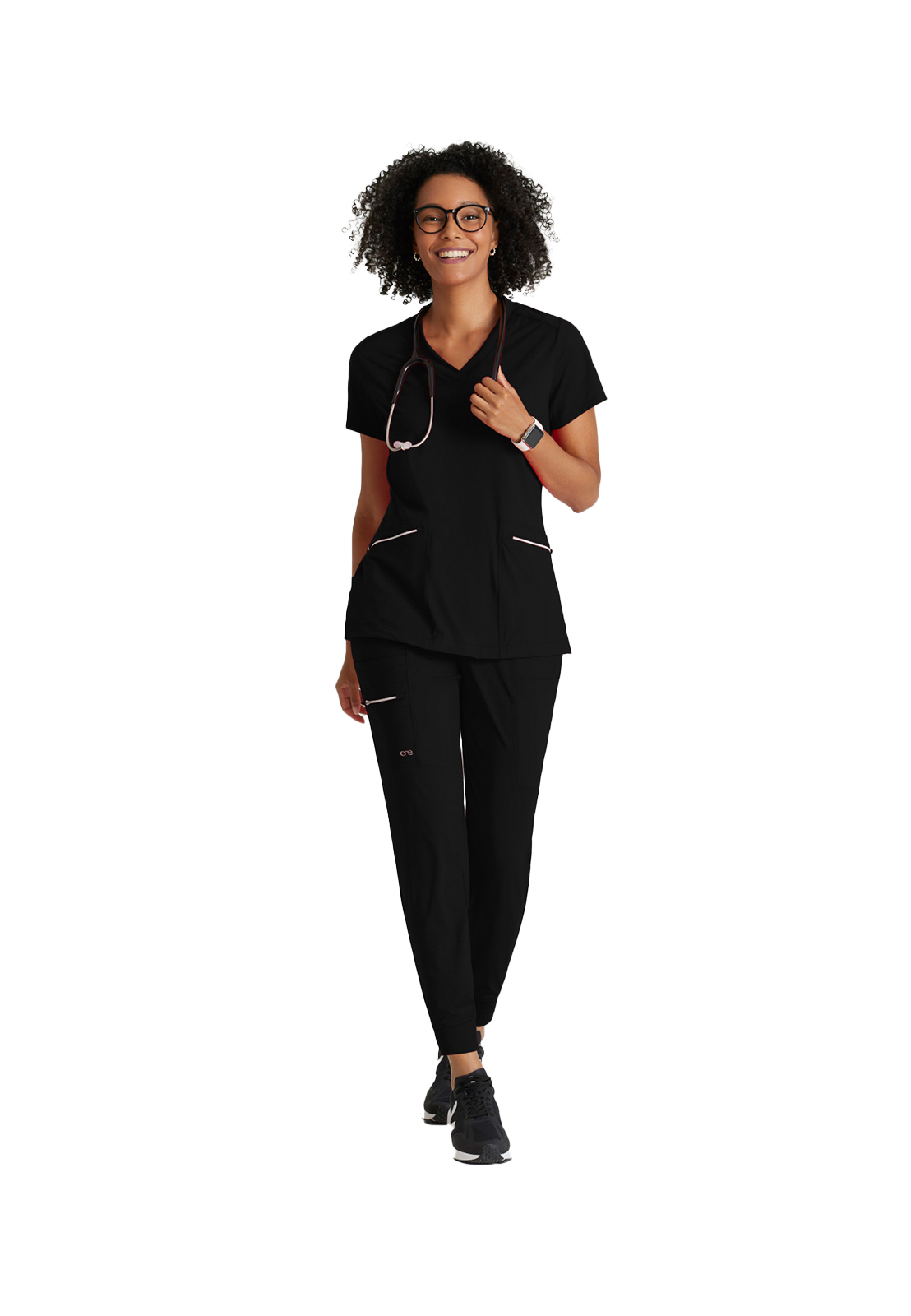 Barco One Performance Knit - Women's Two-Pocket V-Neck Victory Scrub Top 2