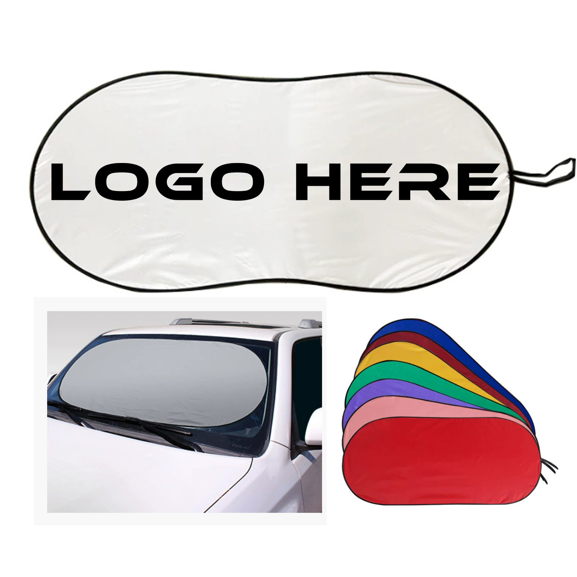 Foldable Single Panel Auto Sun Shade W/ Pouch 51" x 24" 1