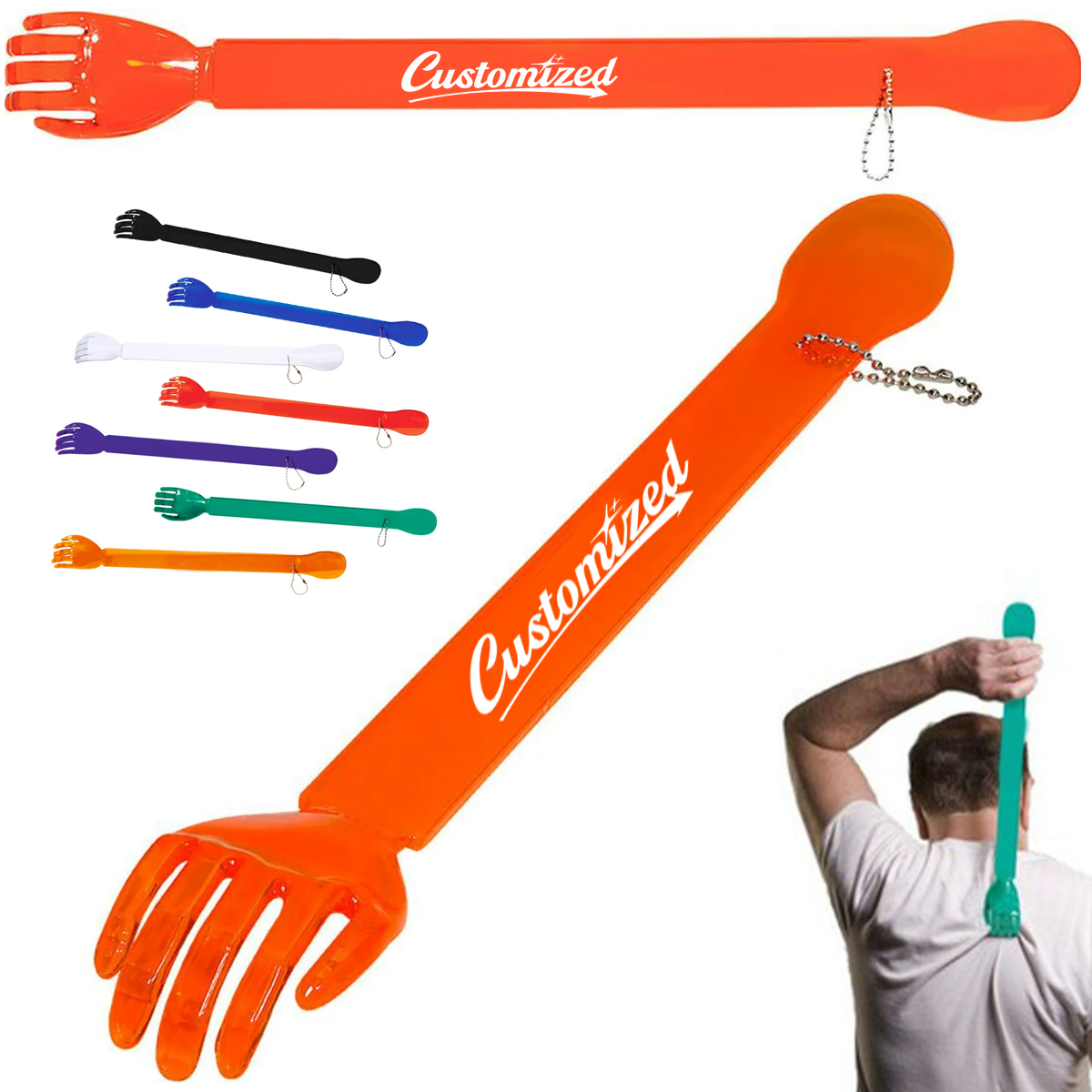 Ergonomic Back Scratcher with Shoe Horn 1