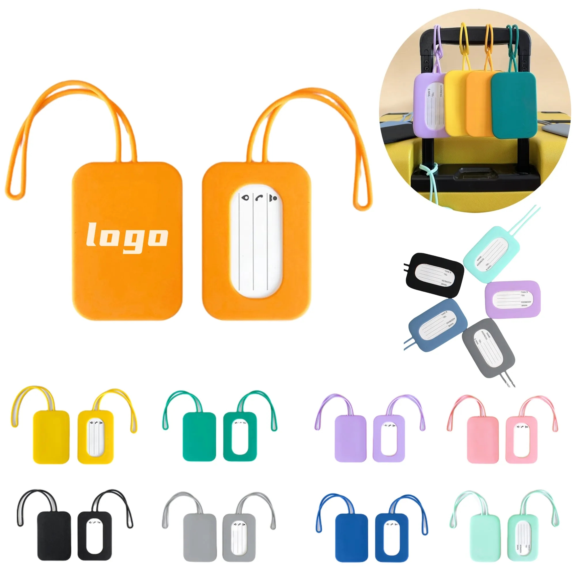 Waterproof Silicone Luggage Tag for Corporate Travel Events