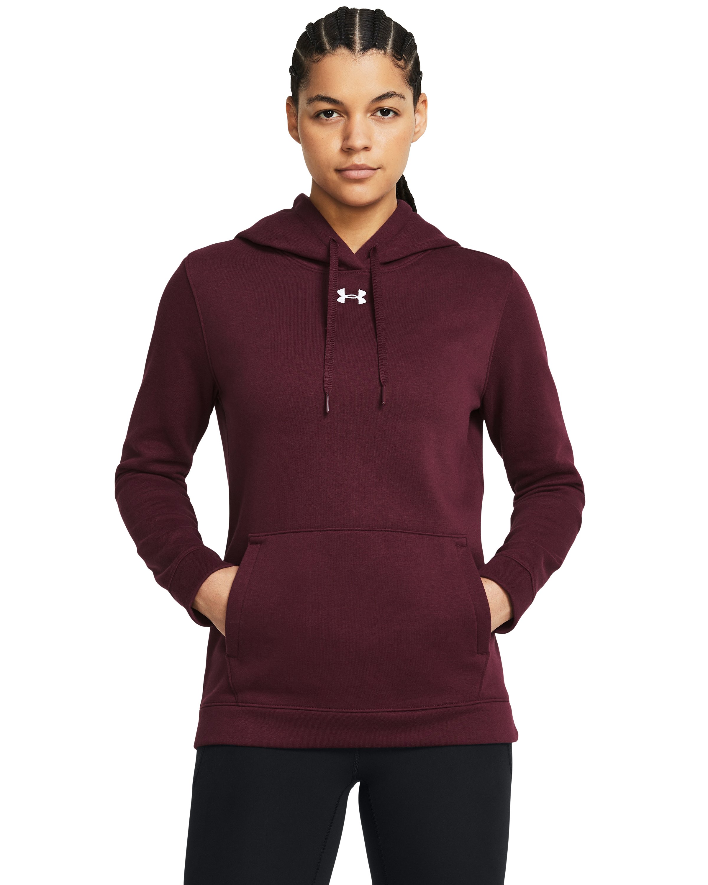 UA Hustle Fleece Women's Hoodie, custom hoodie or sweatshirt with logo imprint 10