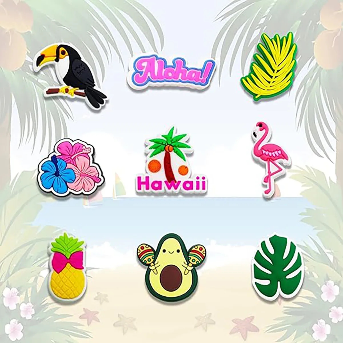 Summer Beach Shoe Charms for Crocs Clog Deco & Accessories 6