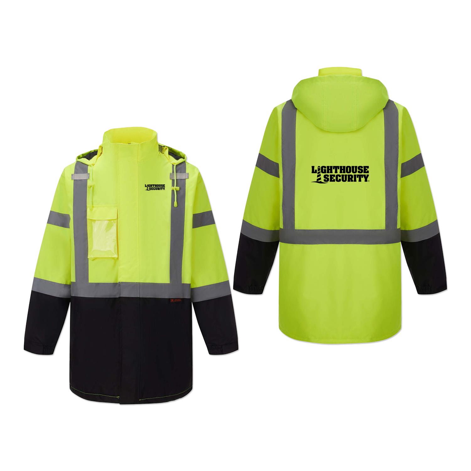 ANSI Class 3 Water Resistant Safety Jacket With Detachable Hood 3