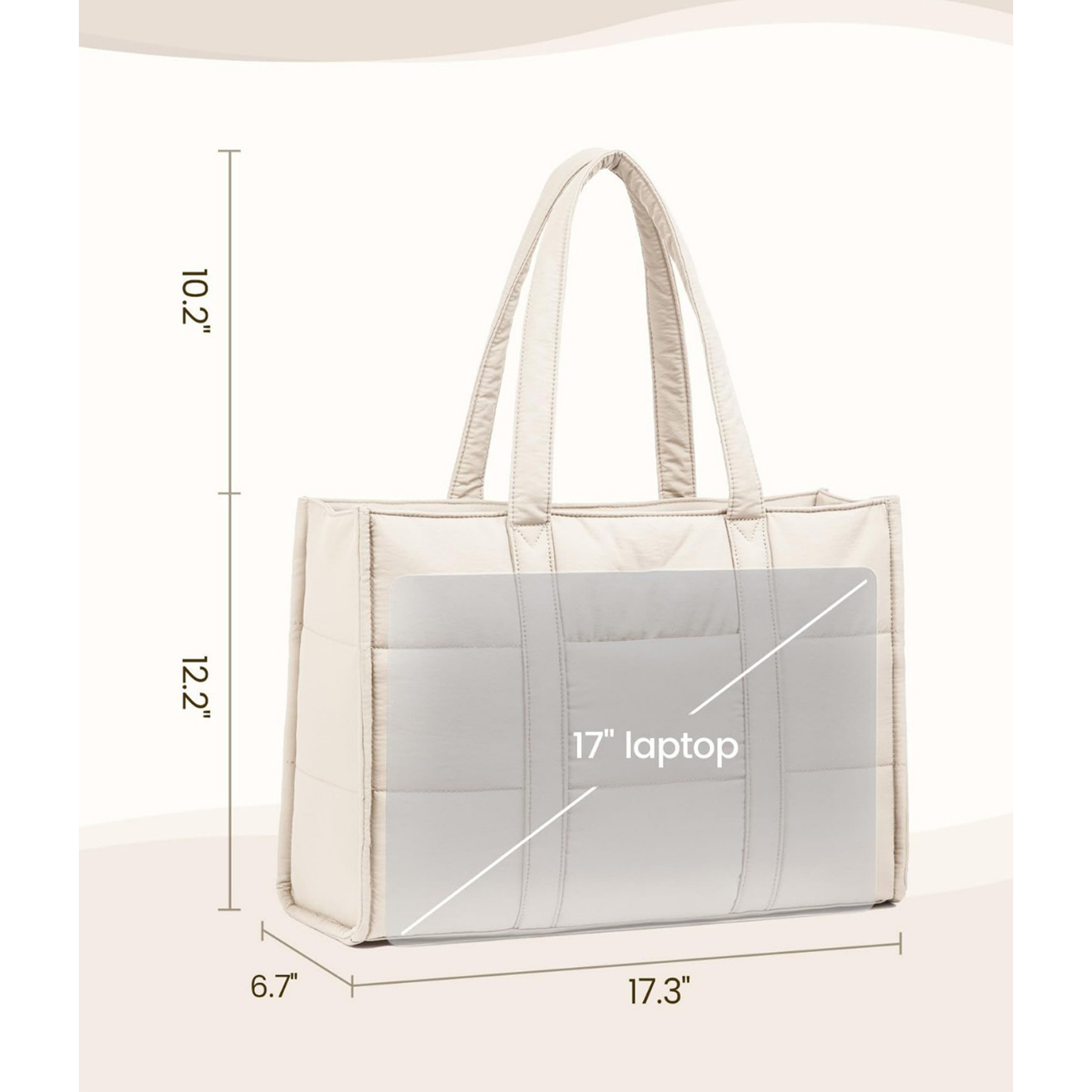 Laptop Puffer Tote Bag 7