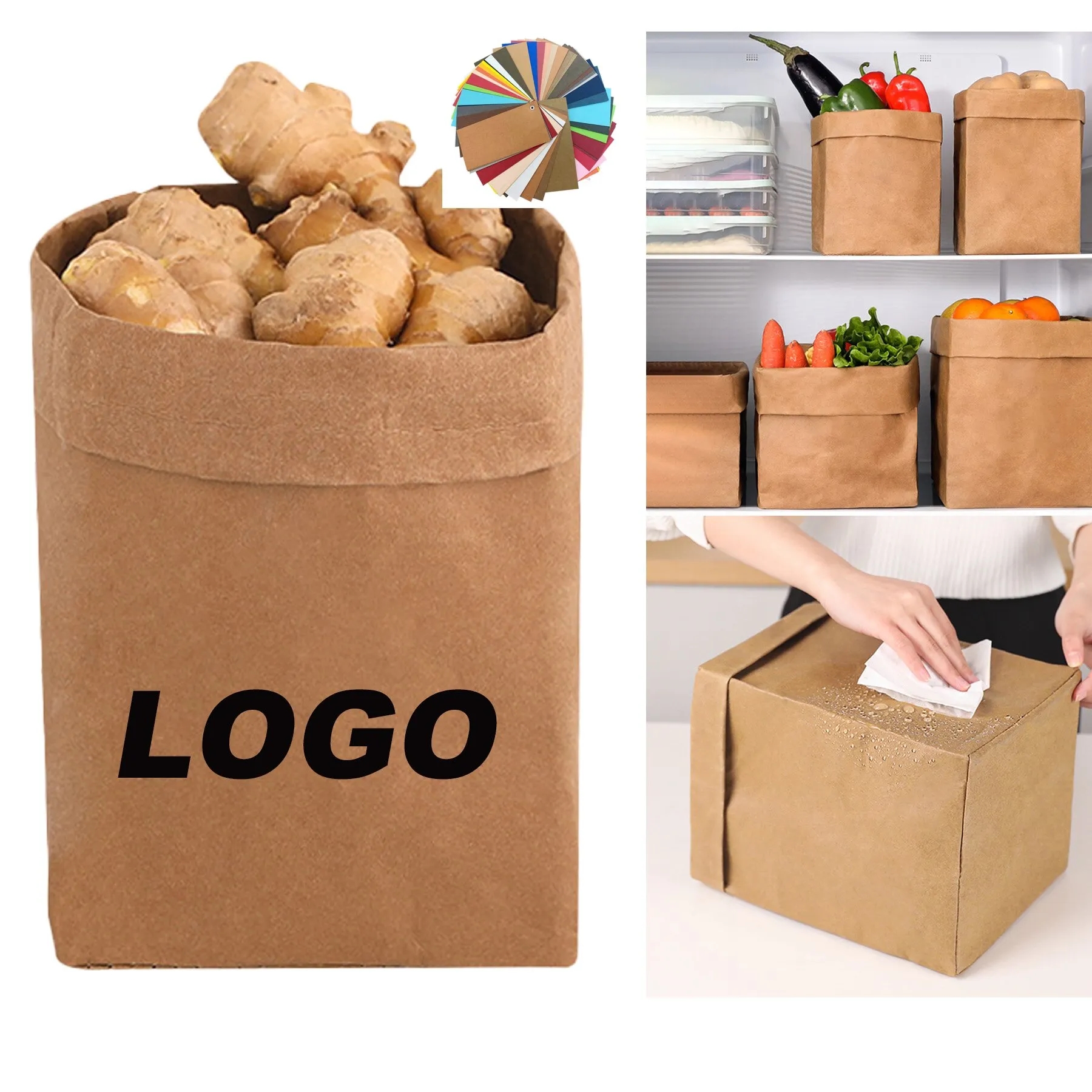 Eco Friendly Magic Brand Kraft Paper Packing Bag For food 2