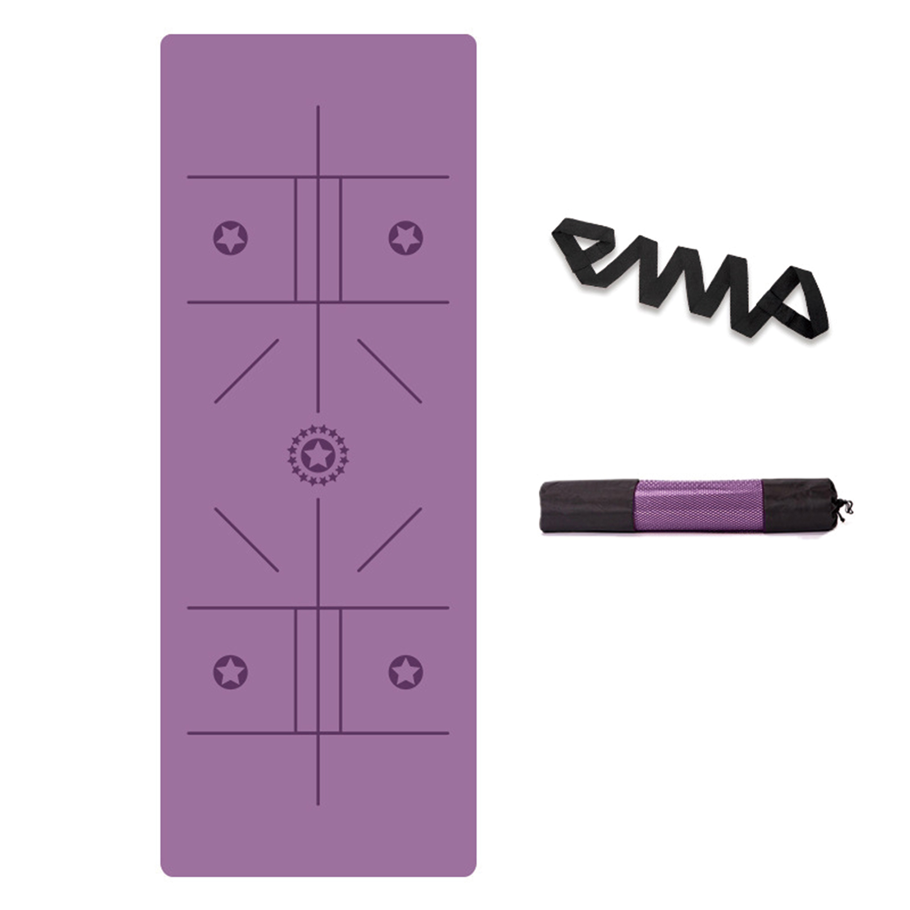 Widened Natural Rubber Anti-Slip Body Line Fitness Mat 8
