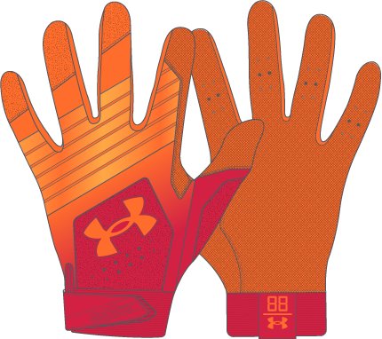 UA Clean Up Men's Batting Gloves 21