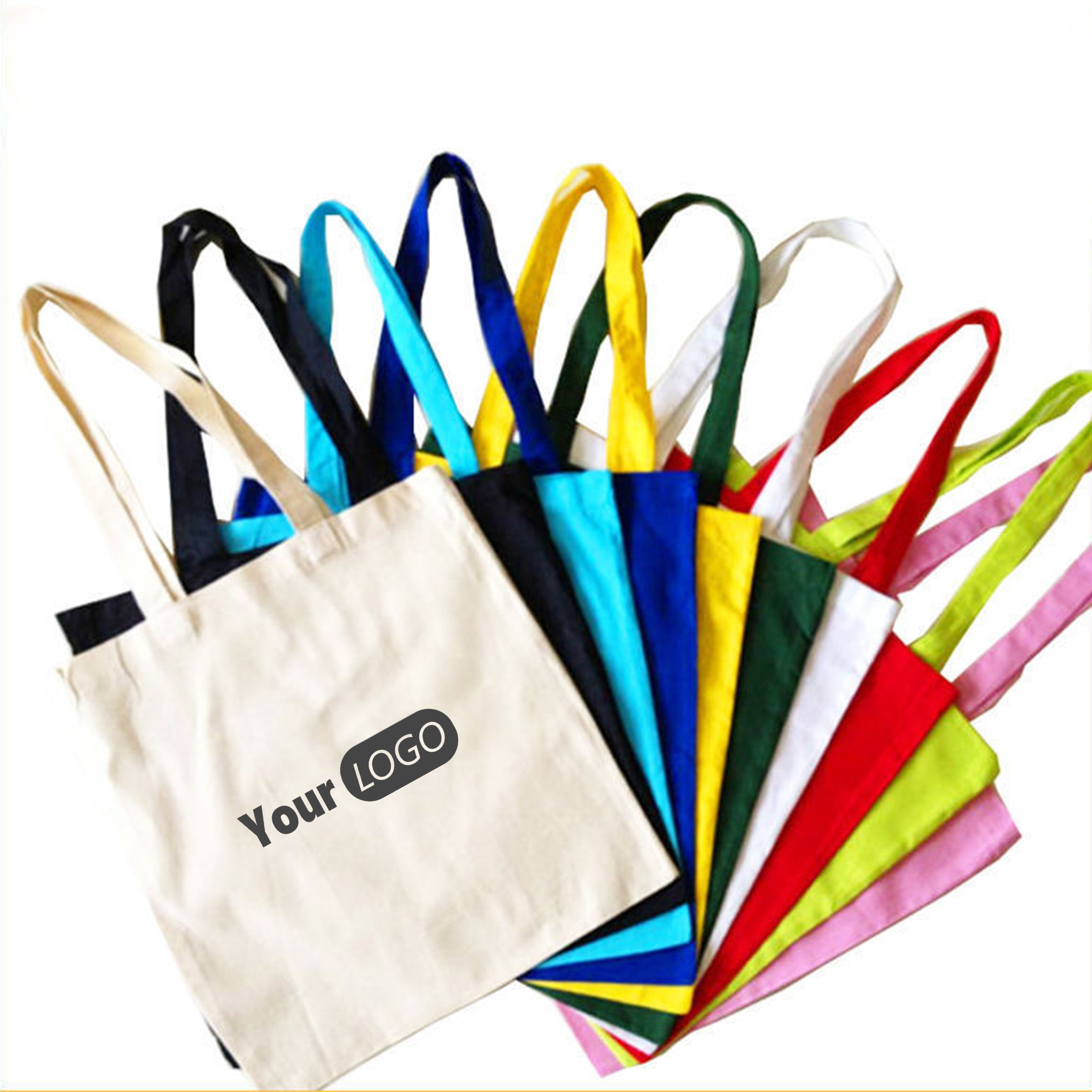 Canvas Tote Handbag with Logo, custom tote bag with logo imprint 3