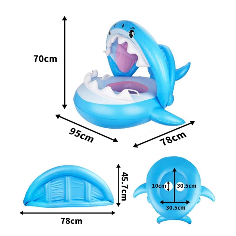Baby Swimming Float Inflatable With Sun Protection 2