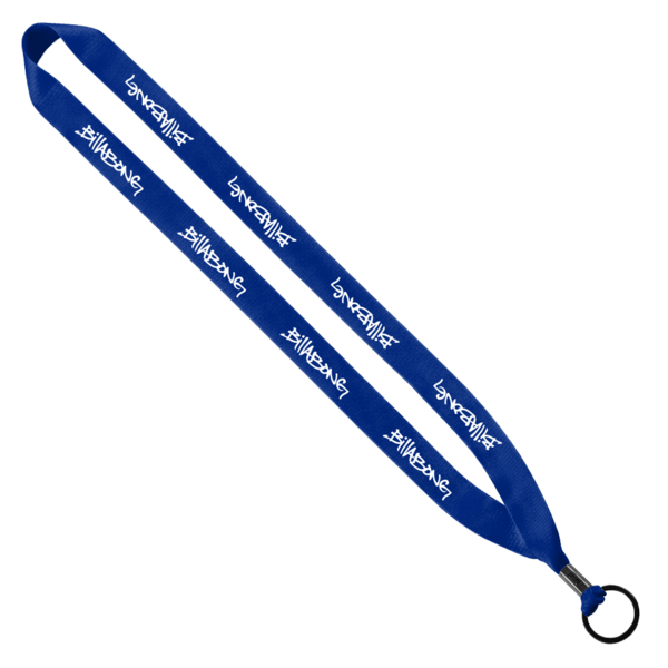3/4" Polyester Lanyard with Metal Crimp & Split-Ring 57