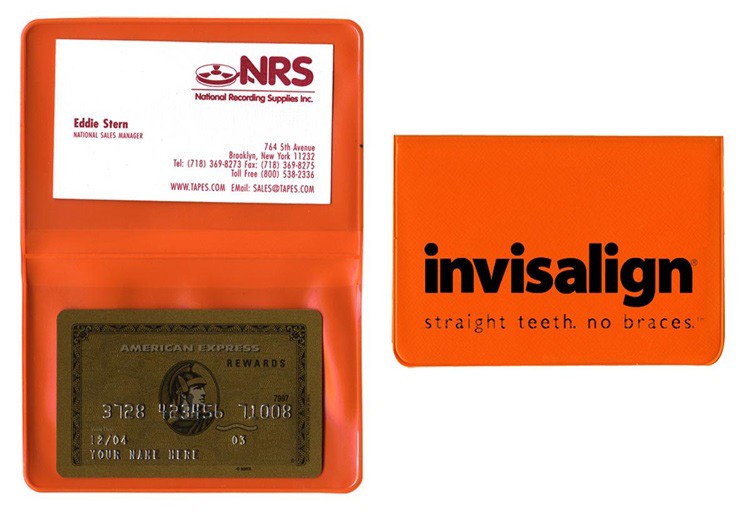 Fold Over Card Case with 2 clear pockets 18