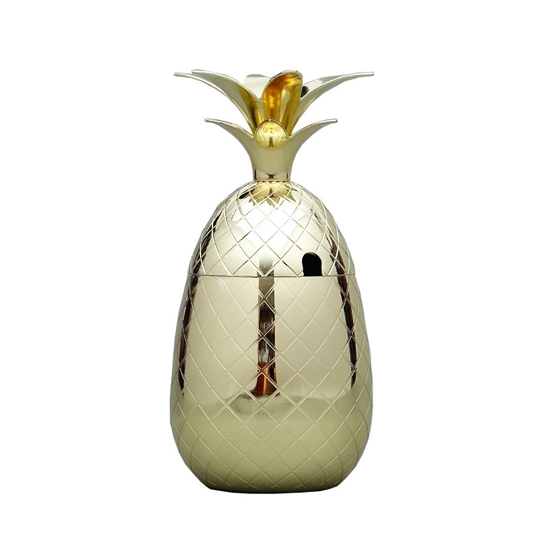 Custom 14 oz Stainless Steel Pineapple Cup 2