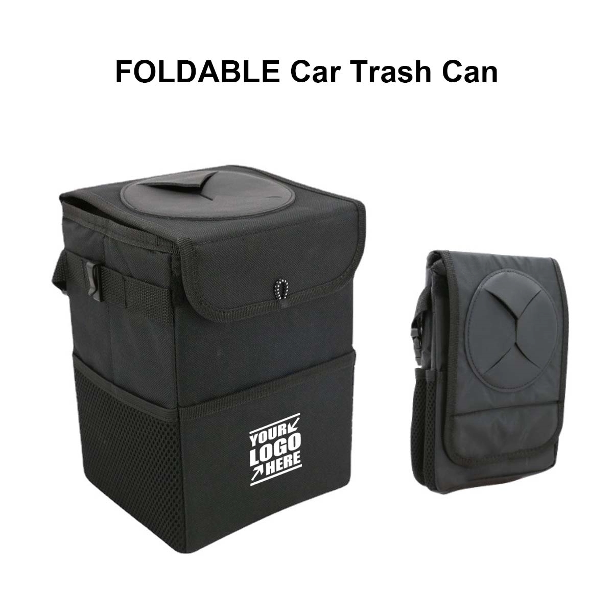 Foldable Car Trash Bag with Lid 1