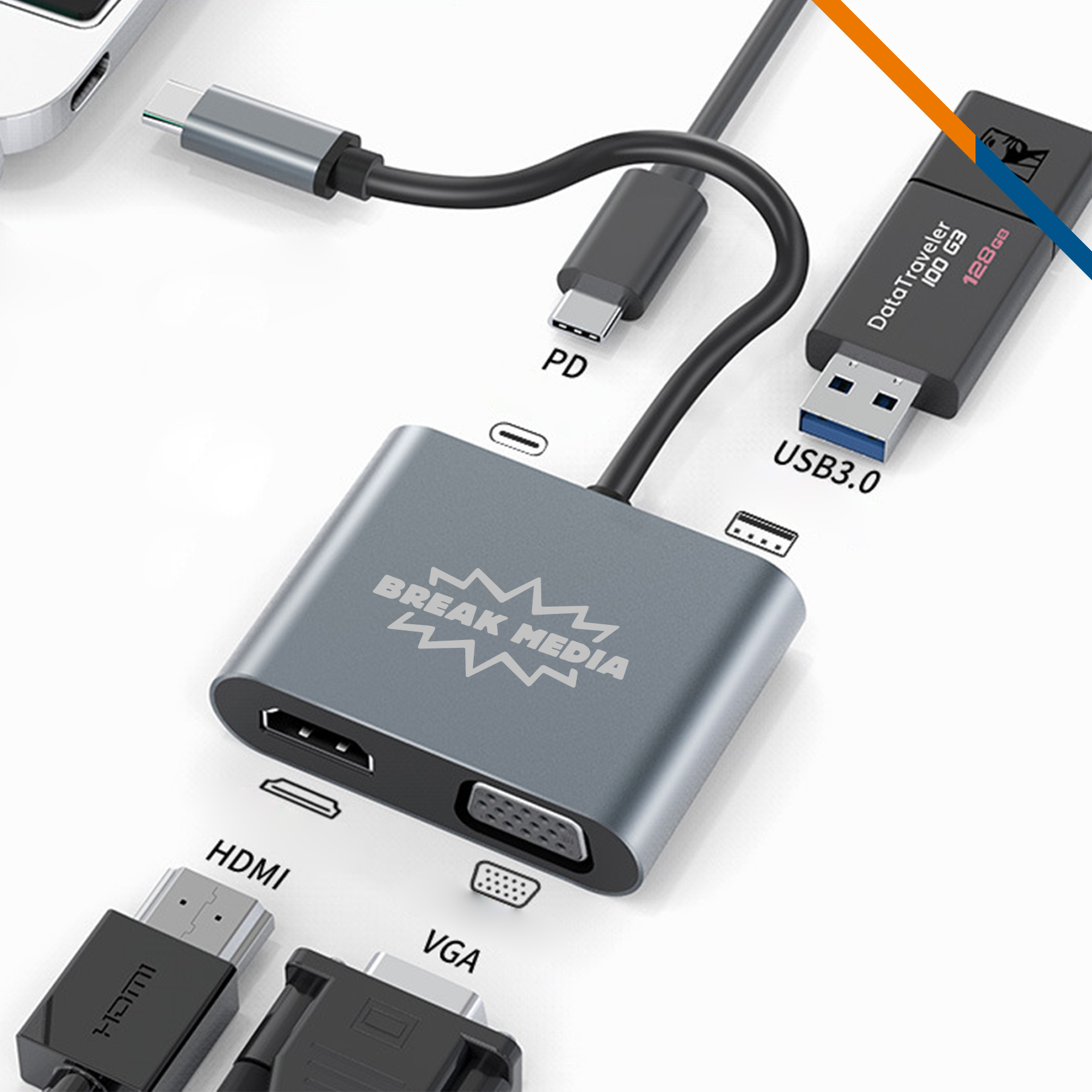 Ktoe 4in1 USB Hub 4