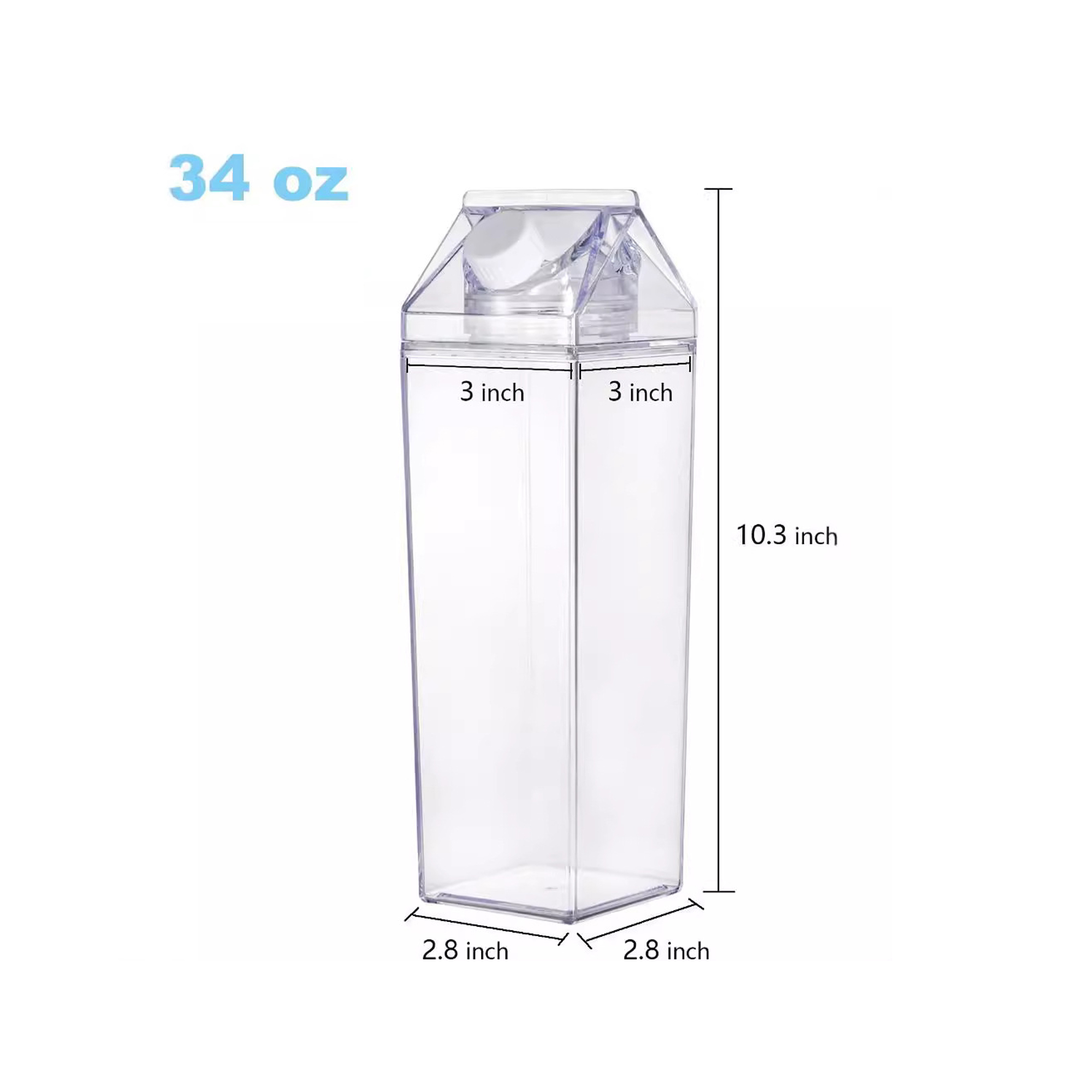 Colorful Square Reusable Plastic Drink Bottle 3