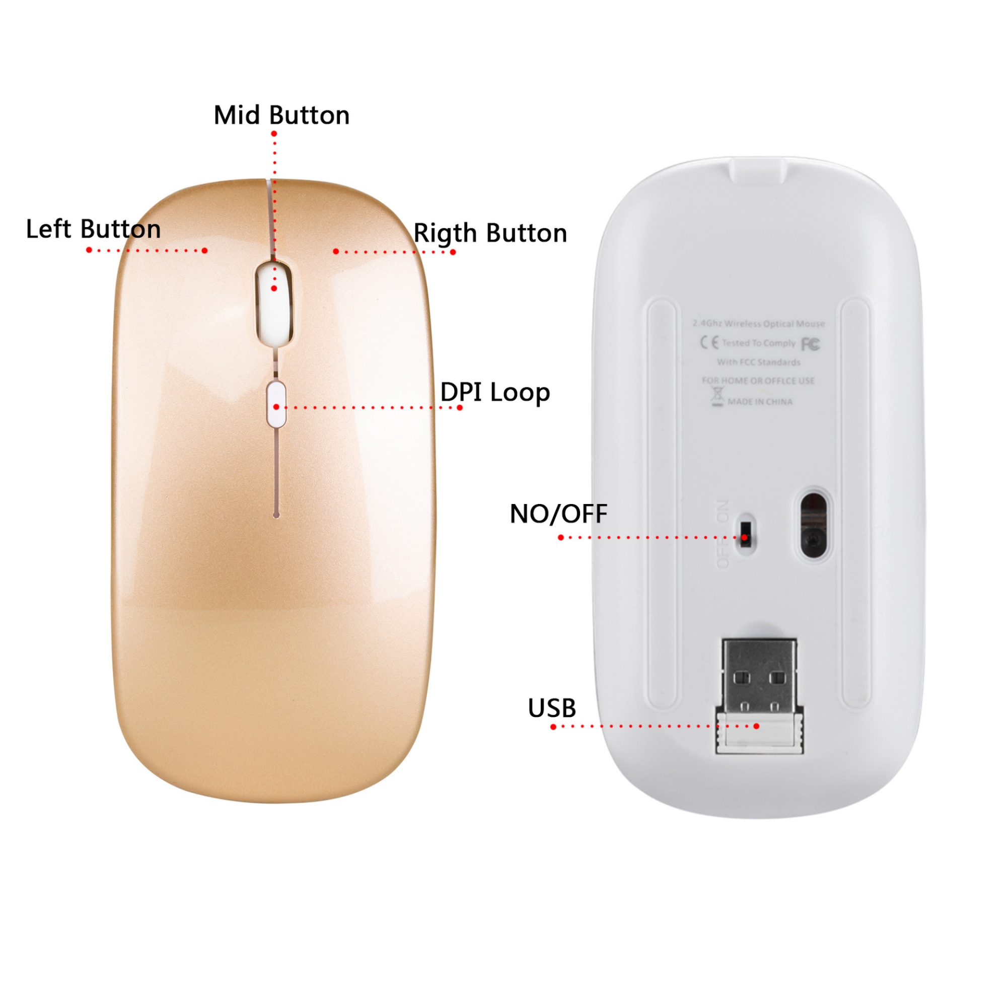 Rehargable Wireless Mouse 3